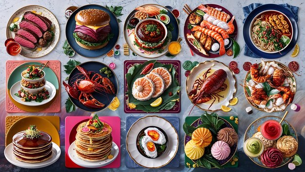 Colaj cu feluri de mâncare